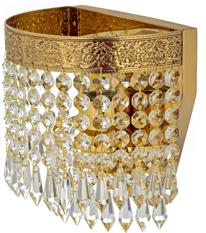 Настенный светильник Arti Lampadari Santa E 2.10.600 GB (220V, хрусталь, подвески)