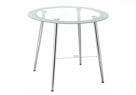 Стеклянный стол Woodville Vasko белый 11316