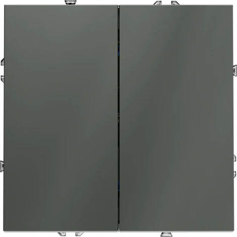 Выключатель двухклавишный (титан) Voltum S70 VLS020106