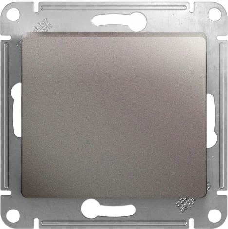Выключатель встраиваемый одноклавишный с подсветкой (платина) Systeme Electric Glossa GSL001261