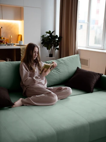 РИМИНИ Диван прямой мятный D1 furniture арт.AAA4046012