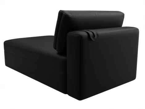 Модуль канапе Лига-060 НПБ (ЛДСП,Брус,Фанера/Пластик/Экокожа/Черный) Лига Диванов 130078