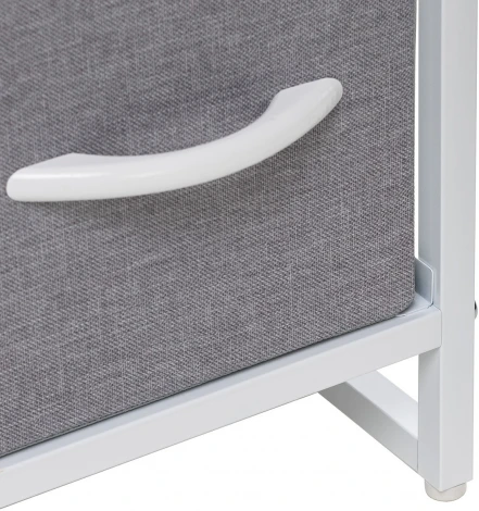 Комод Leset Ноа 7 ящ., Каркас Белый, Светло-серый Leset (Искусственный лен/Светло-серый) арт.2500000183461