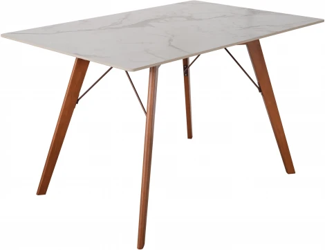 Стол обеденный обеденный JET CERAMIC прямоугольный 120*80 (Дерево бук, Темный орех )