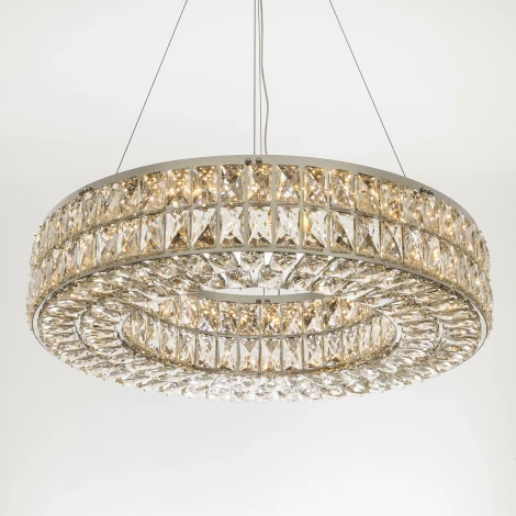 Подвесная люстра светодиодная хрустальная с регулировкой цветовой температуры Modelux MODELUX ML.330.600 CR