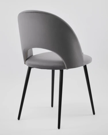 Стул MyFar Бенедикт серый велюр MF1011-1