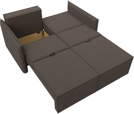 Диван прямой Либерти мини (Коричневый/Рогожка) Лига Диванов арт.121913