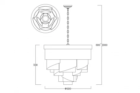 Подвесная люстра каскадная Garda Decor Niagara 162FL-62606