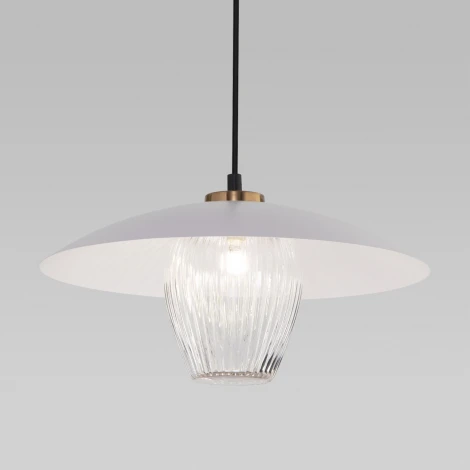 Подвесной светильник Eurosvet Kamari 50259/1 белый/прозрачный (220V, на проводе)