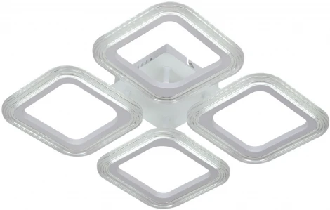 Потолочная люстра светодиодная на штанге с пультом регулировкой цветовой температуры, яркости и ночным режимом Reluce 09826-3.3-04 WH (220V)