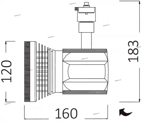 Трековый светильник Arte Lamp Pianta A6118PL-1WH (LED, 220V, круглые)