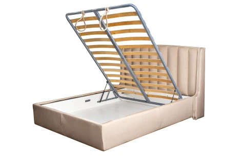 Кровать Odry c подъем.мех. велюр экрю Colt1009 186*220*120 Garda Decor