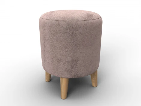 Пуф 002 (ДСП,Фанера/Дерево/Велюр/Бежевый) Лига Диванов 132353