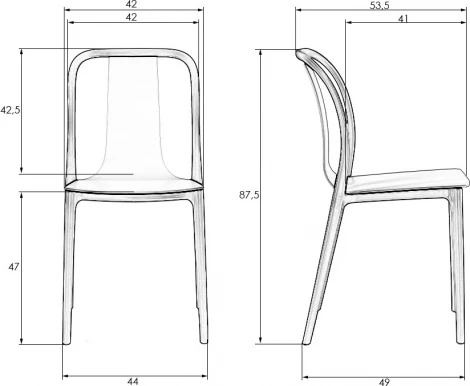 Стул обеденный DOBRIN ADAM (черный)