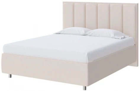 PROxSON Кровать Routa без основания (Ткань: Рогожка Тетра Молочный) 160x200