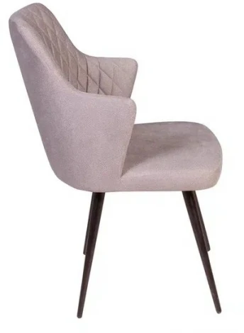 Стул поворотный на 90 градусов, функция возврата, антишум Hunt ромб, бархат пепельно-бежевый 25 / чёрный конус Top Concept 80491