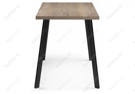 Стол Woodville Тринити Лофт 120 32 мм черный матовый / дуб галифакс табако 451670