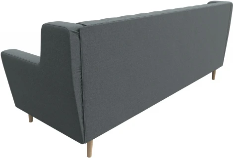 Диван кухонный прямой Брайтон 3 Люкс (Серый/Рогожка) Лига Диванов арт.122454