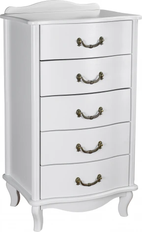 Комод Джульетта узкий 5 ящ., молочный дуб Л Mebelik арт.008547