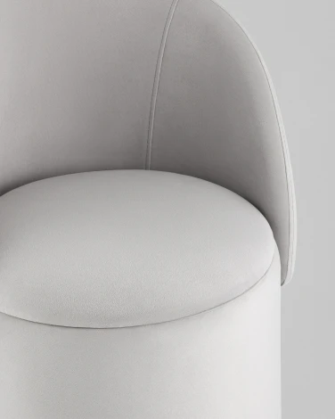 Пуф-трансформер Таунсвилл вращающийся с ящиком велюр светло-серый Stool Group УТ000042266