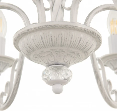 Подвесная люстра Arte Milano AM342620 342620/6 WT+SL (220V, на цепи, подсвечник, свеча)