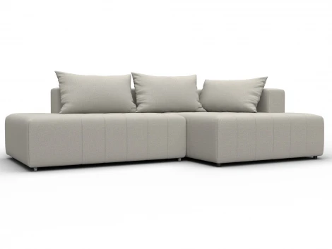 Диван угловой Лига-103 НПБ угол правый (ДСП,Брус,Фанера,Рогожка/Бежевый) Лига Диванов 134809