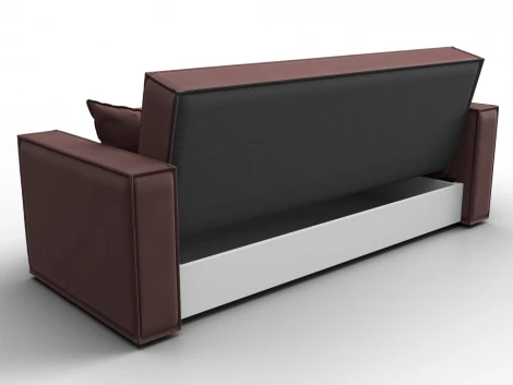 Диван-книжка Куба (ДСП,ЛДСП/Пластик/Замша/Бордовый) Лига Диванов 127459