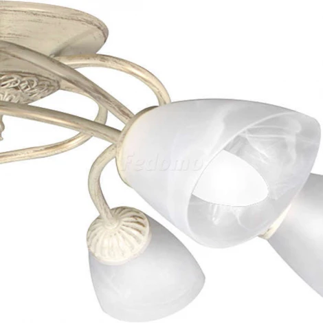 Люстра потолочная Day&Night, 6 плафонов, бежевый с золотом и белым