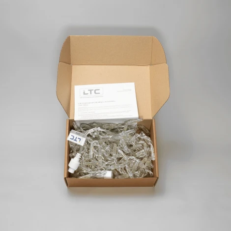 Гирлянда Бахрома с колпачком 3,1 x 0,5 м синяя с мерцанием белого диода 200В, 120 LED, провод прозрачный  ПВХ, IP65 Laitcom PIL120BLWCAP-10-2B