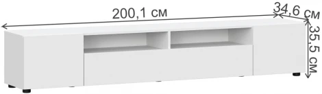 ТВ-тумба Woodville Валенсия белый текстурный 536239