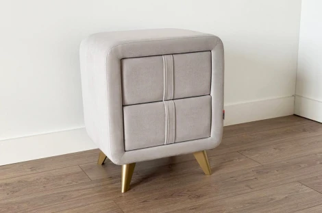 Тумба прикроватная Софи 2 Mebelson (Ткань,Пластик/Серый) арт.TM-001.2.2173