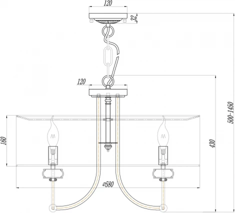 Подвесная люстра Maytoni Roma ARM006PL-06G