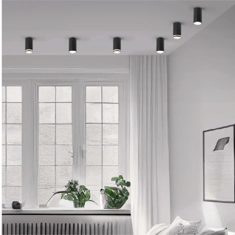 Точечный светильник накладной Wolta WSL-GU10/02BL под лампу GU10 Черный MODERNO