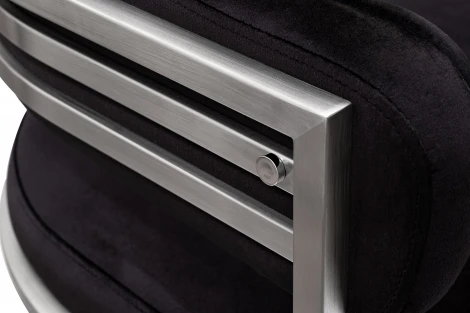 GY-18504 Стул велюр черный/матовый хром 60*55*73см Garda Decor