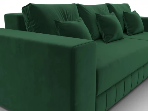 Диван угловой Лига-076 угол универсальный (ДСП/Пластик/Велюр/Зеленый) Лига Диванов 129842