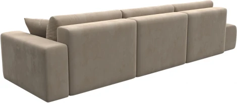 Диван прямой Лига-036 НПБ Модерн Лонг подлокотник справа (Бежевый/Велюр) Лига Диванов арт.121356