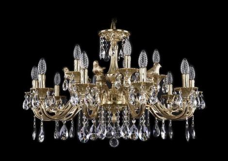 Подвесная люстра Bohemia 1703 1703/12+4/320/A/G/Bird