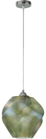 Подвесной светильник Lumion Tide 8289/1A хром/зеленый, металл/стекло E27 1*60W 220V (на проводе)