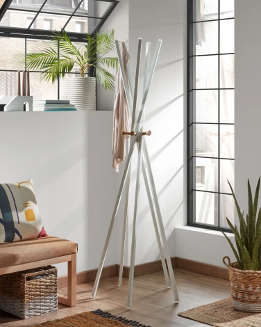 Вешалка Benzara металлическая белая арт.063799