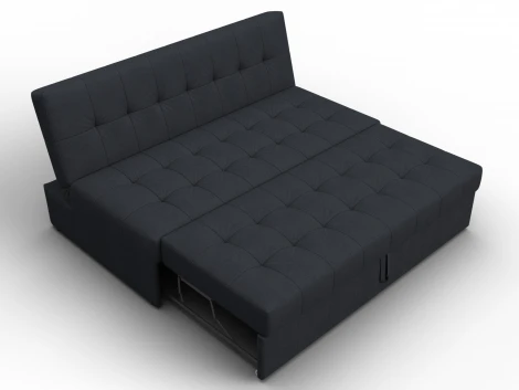 Диван прямой Лига-107 (160) (ЛДСП,Брус,Фанера,Замша/Темно-серый) Лига Диванов 134936