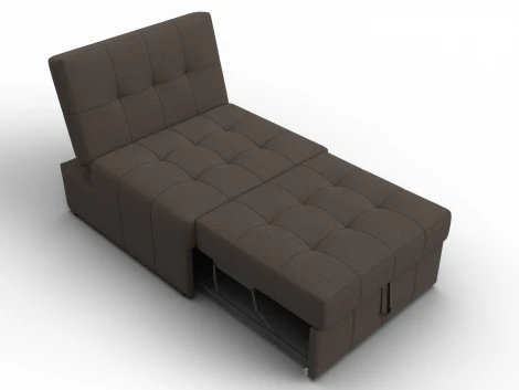 Кресло-кровать Лига-107 (80) (ЛДСП,Брус,Фанера,Рогожка/Коричневый) Лига Диванов 134891