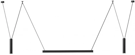 Комплект ременной трековой системы Kink Light Сатори 6421-2/6430K,19 черный Led 2*15W+2*7W