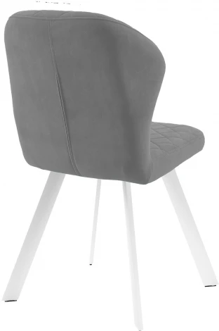 Стул DikLine 339 поворотный B22 GREY, ножки белые