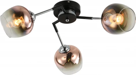 Люстра потолочная Miley 1176/3P E27*60W Black/Chrome