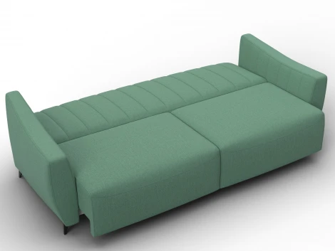 Диван-книжка Лига-095 НПБ (ДВП,ДСП,ЛДСП,Брус,Фанера,ЛДВП/Металл/Рогожка/Зеленый) Лига Диванов 132566