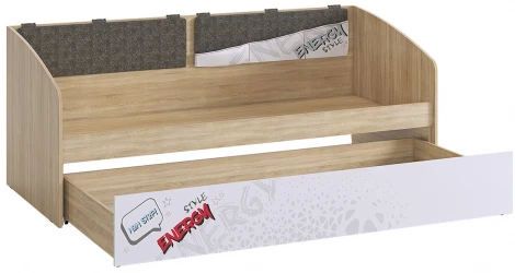 Энерджи Кровать, цвет дуб сонома/белый Mebelson (арт.MDE-07.1623)