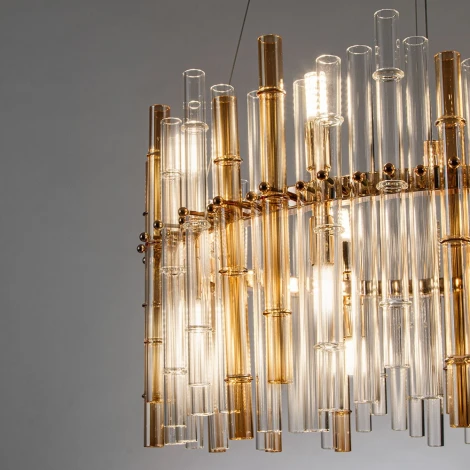 Подвесная люстра Arte Lamp Crystalla A4111LM-16GO (220V, на тросе, круглые)