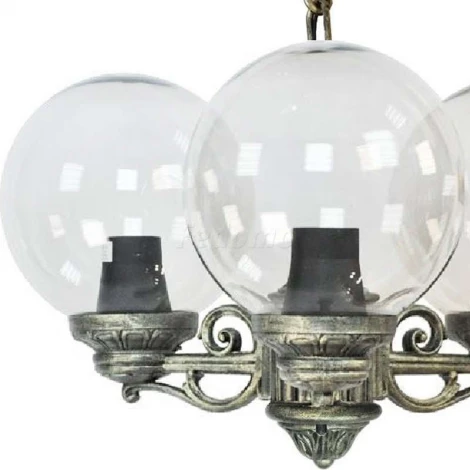 Люстра подвесная уличная Fumagalli, 3 плафона, бронза с прозрачным