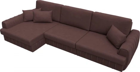 Диван угловой Лига-057 НПБ Лонг угол левый Лига Диванов (Замша) арт.129312L
