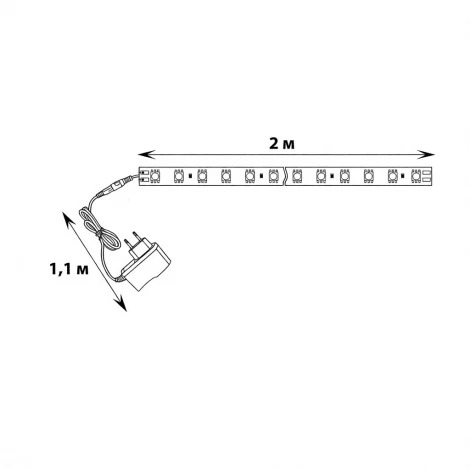 Светодиодная лента Uniel ULS-P76-2835-42LED/m-IP65-2M-SPSB RRP18C00